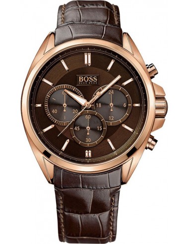 Montre Homme Hugo Boss Ambassador bracelet brun en cuir