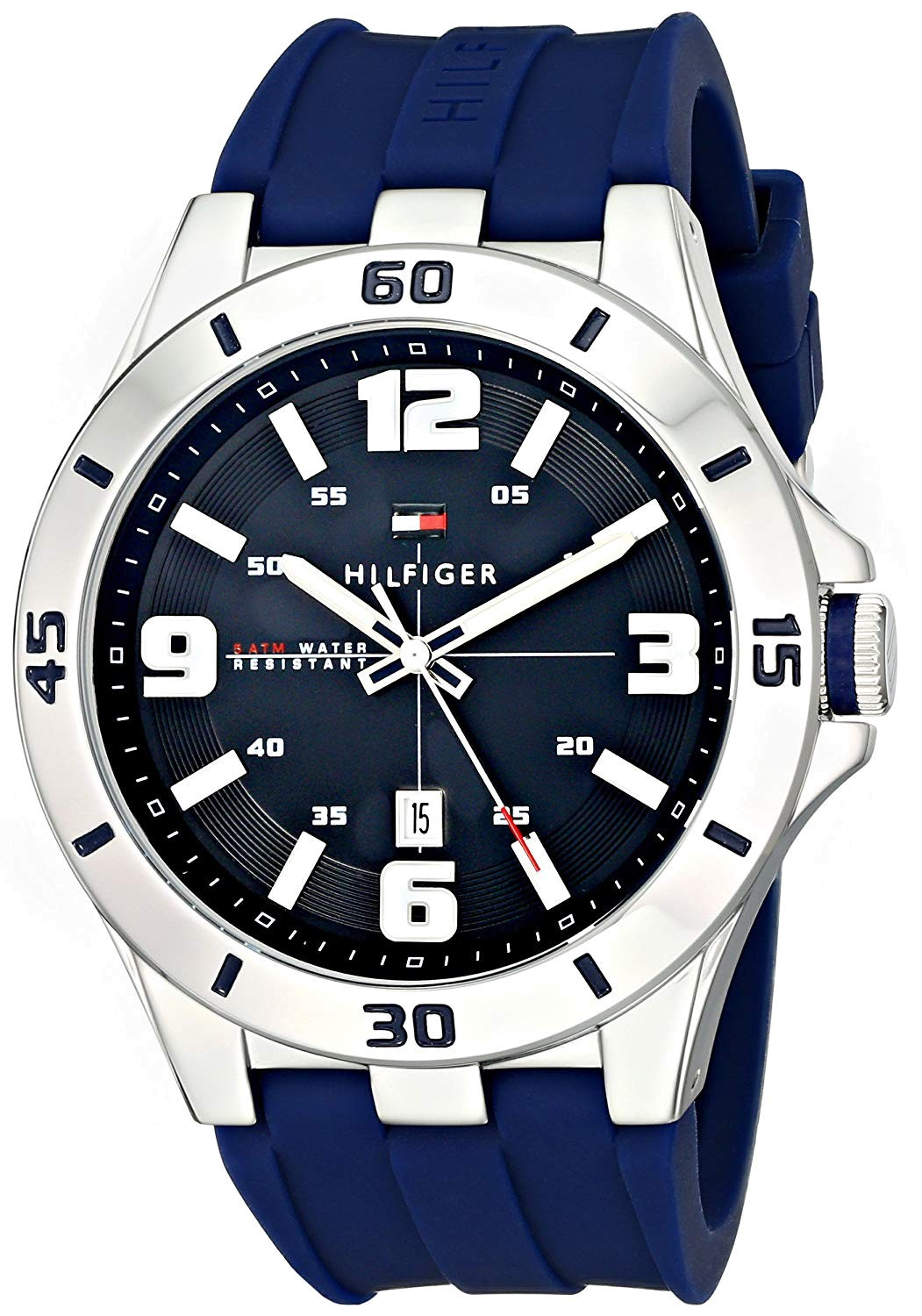 Montre Tommy Hilfiger Drew 1791062 Bracelet silicone bleu