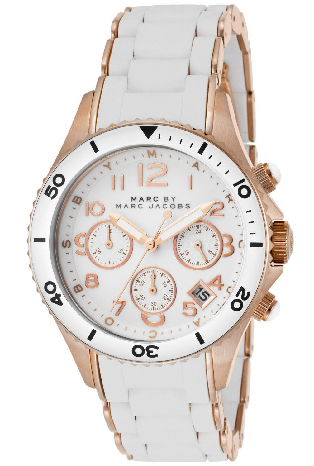 Montre Femme Marc Jacobs Rock Chrono MBM2547 Blanc