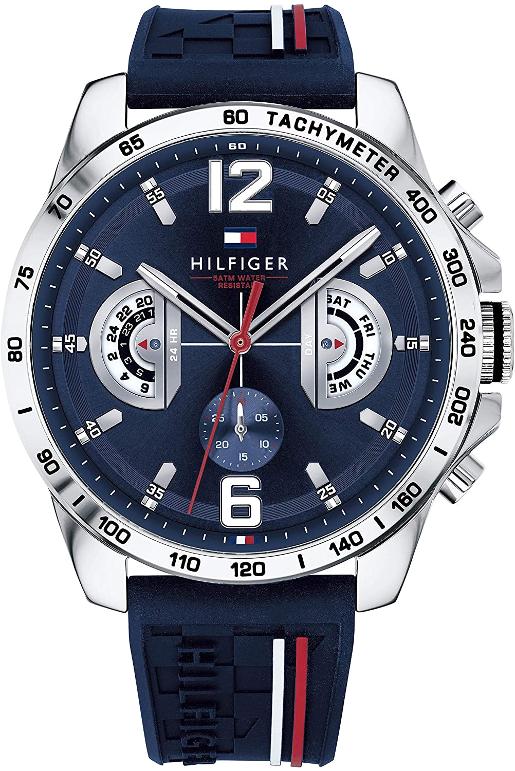 Montre Homme Tommy Hilfiger Decker 1791476 bracelet silicone bleu