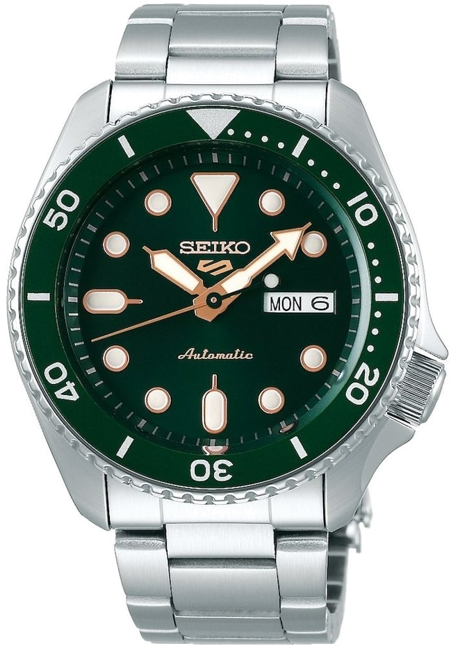 Montre Seiko 5 sport de plongée SRPD63K1 avec son cadran vert et dateur