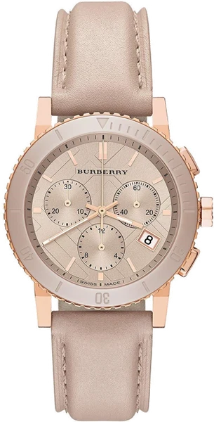 Burberry Montre Chronomètre Burberry The City BU9704 Cuir beige