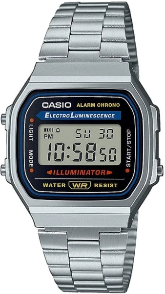Casio Montre Casio A168WA-1YES Digitale en Métal Gris avec Éclairage Illuminator
