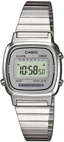 Casio Montre Casio LA670WEA-7EF à Affichage Digital et Bracelet en Acier Gris