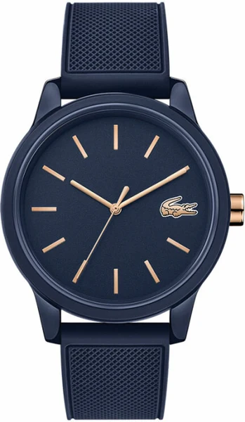 Lacoste Montre Homme Lacoste 12.12 2011011 Bracelet en silicone bleu