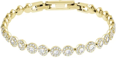 Swarovski Bracelet Swarovski Angelic 5505469 Plaqué Or jaune cristaux blancs ronds