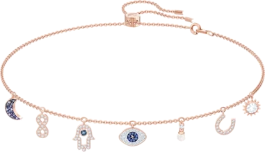 Swarovski Collier Swarovski Symbolic 5497664 a breloques en cristal placage ton or rosé